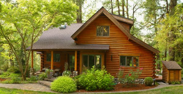 Log Home Exterior Cleaning in Escondido